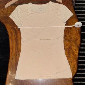 Express Light Pink Nude Short Sleeve Tee